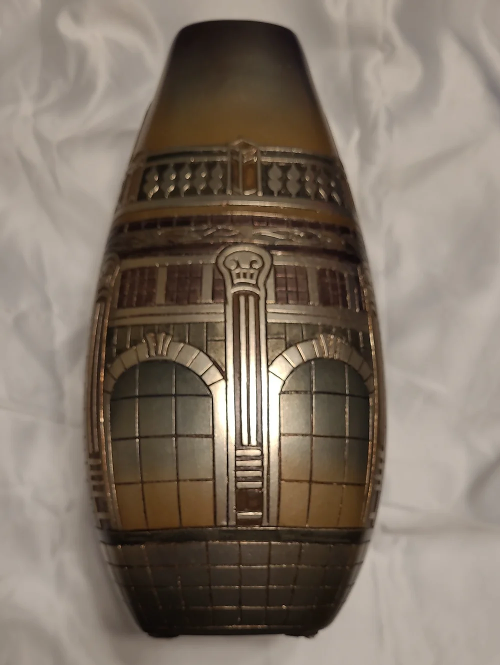 Artmax Embossed Bronze Decorative Architectural Vase.  13